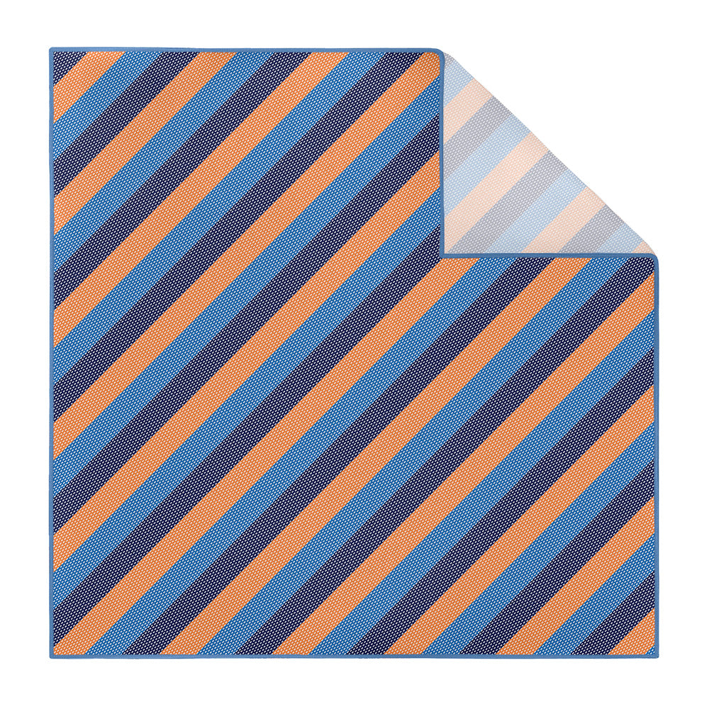 Kent Stripe Pocket Square - Printed - Knotty Tie Co.