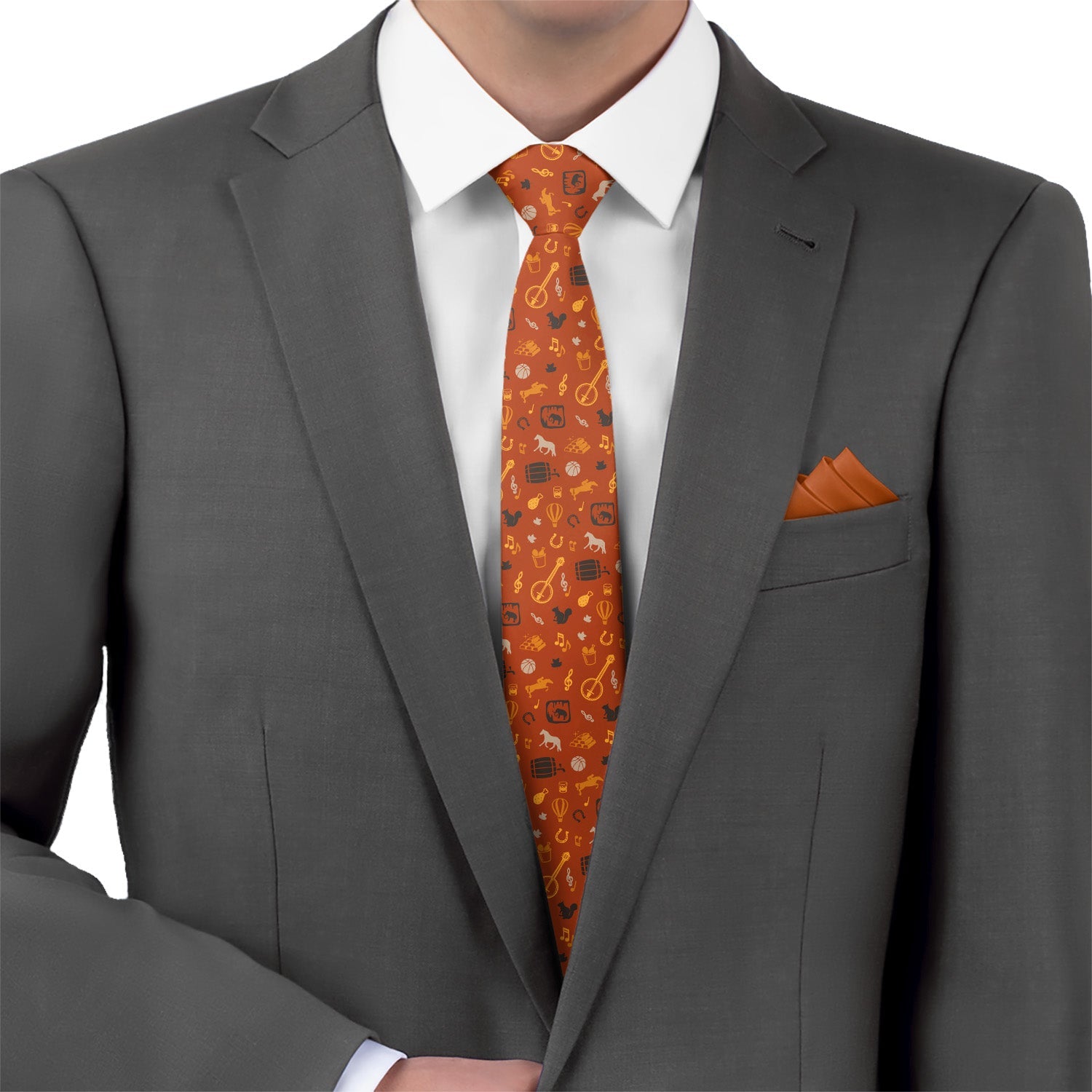 Kentucky State Heritage Necktie - Matching Pocket Square - Knotty Tie Co.