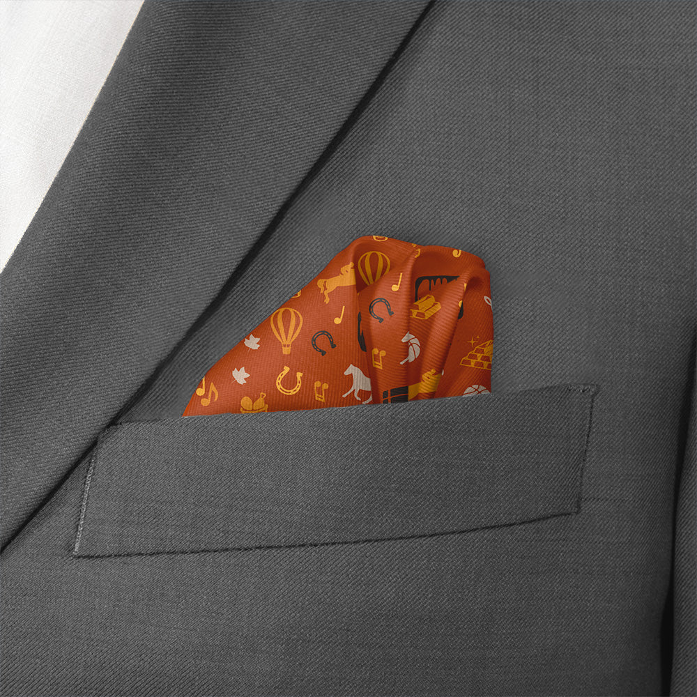Kentucky State Heritage Pocket Square - Wave Fold - Knotty Tie Co.