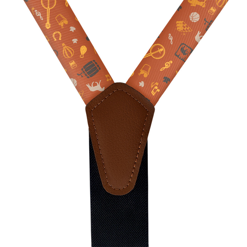 Kentucky State Heritage Suspenders - Vegan Leather Y-Back - Knotty Tie Co.