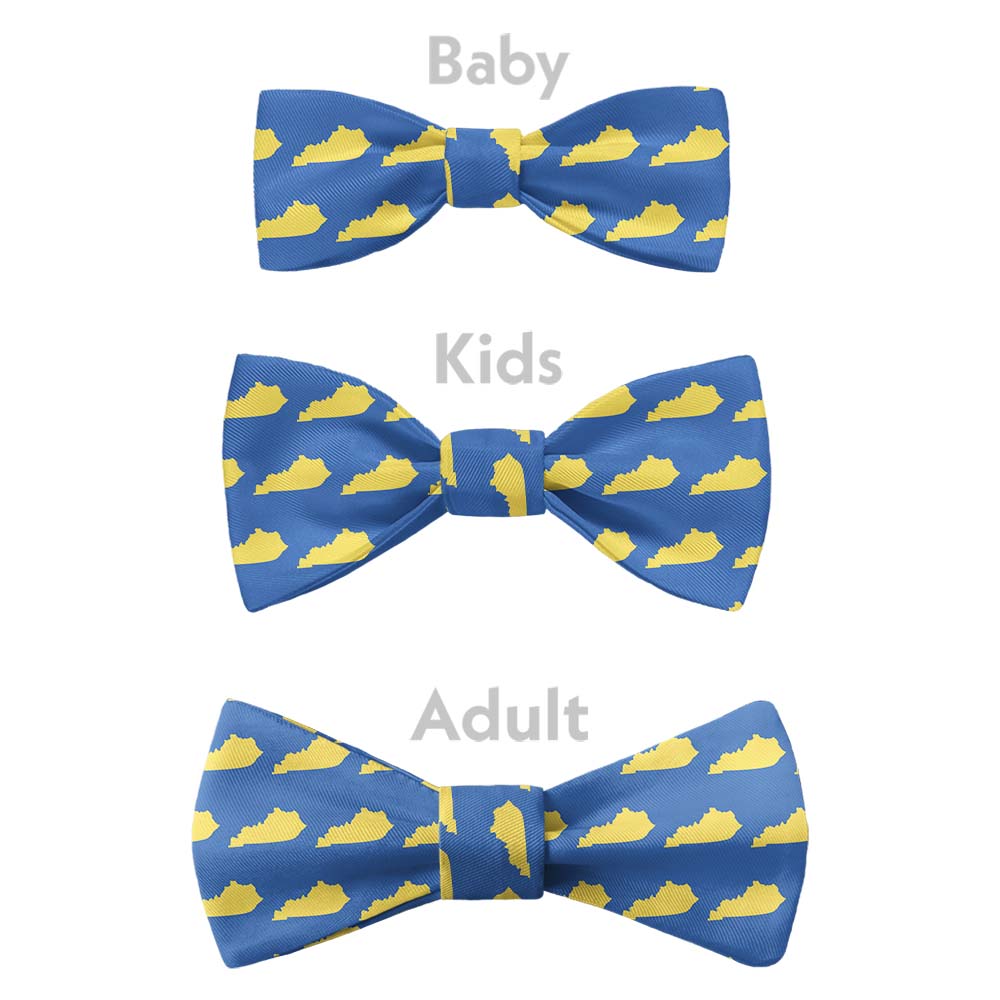Kentucky State Outline Bow Tie - Bow Sizes - Knotty Tie Co.