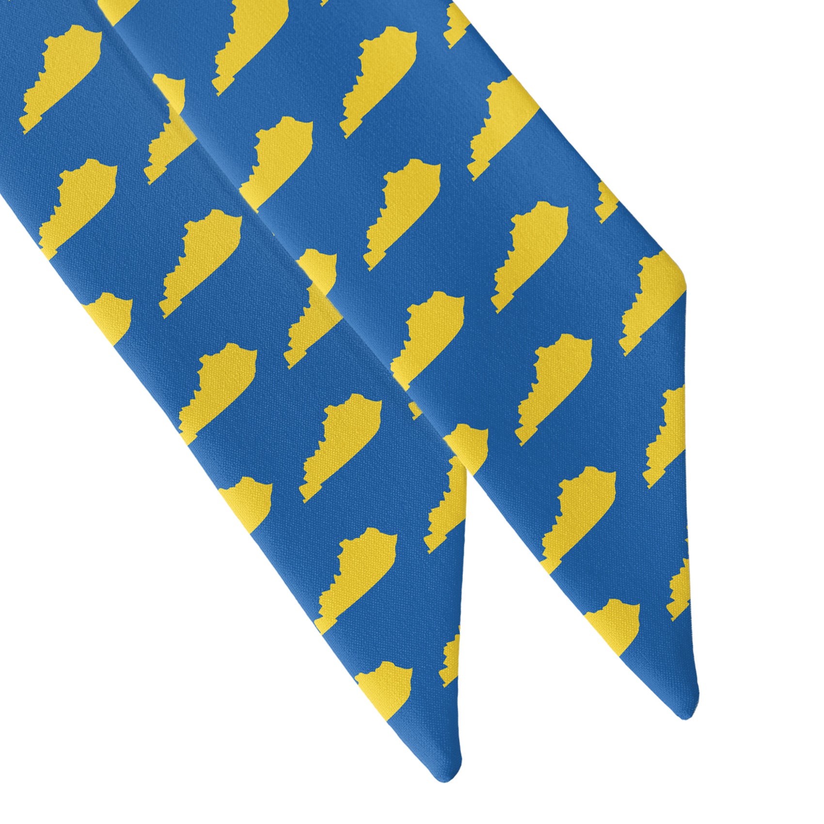 Kentucky State Outline Hair Scarf - Scarf Tapered Ends - Knotty Tie Co.