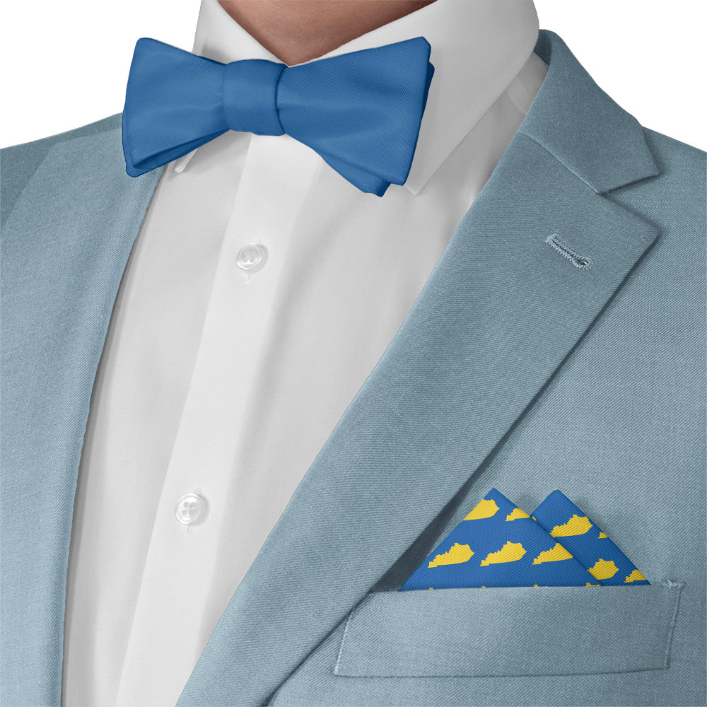 Kentucky State Outline Pocket Square - Matching Bow Tie - Knotty Tie Co.