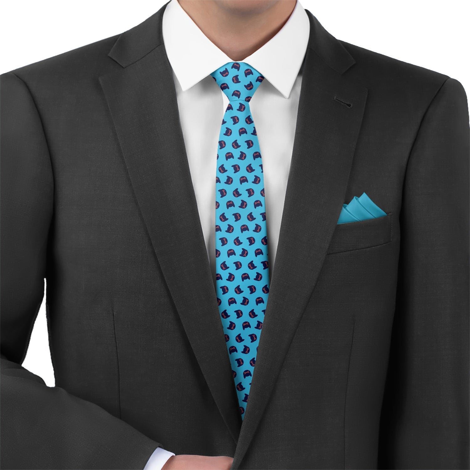 Kitty Cats Necktie - Matching Pocket Square - Knotty Tie Co.