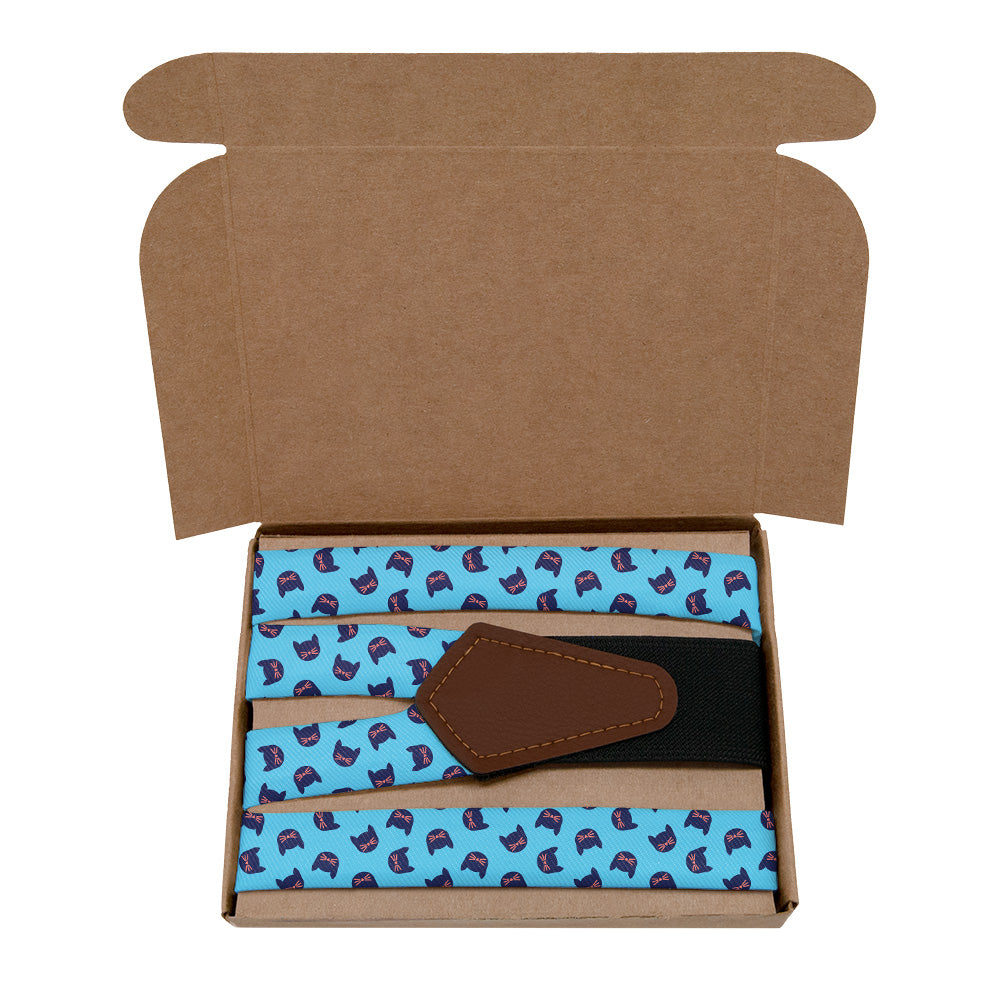 Kitty Cats Suspenders - Kraft Gift Box Packaging - Knotty Tie Co.