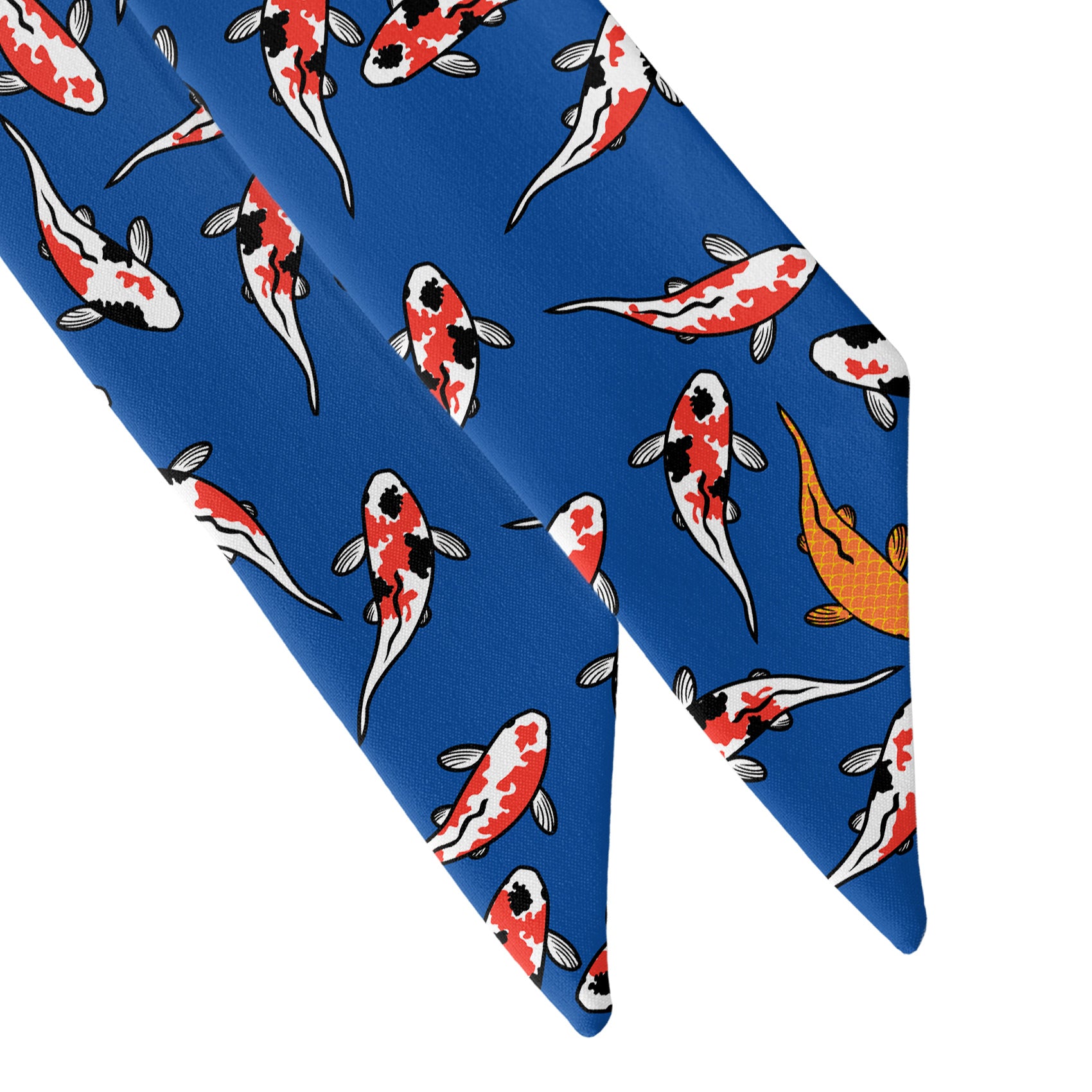 Koi Fish Hair Scarf - Scarf Tapered Ends - Knotty Tie Co.
