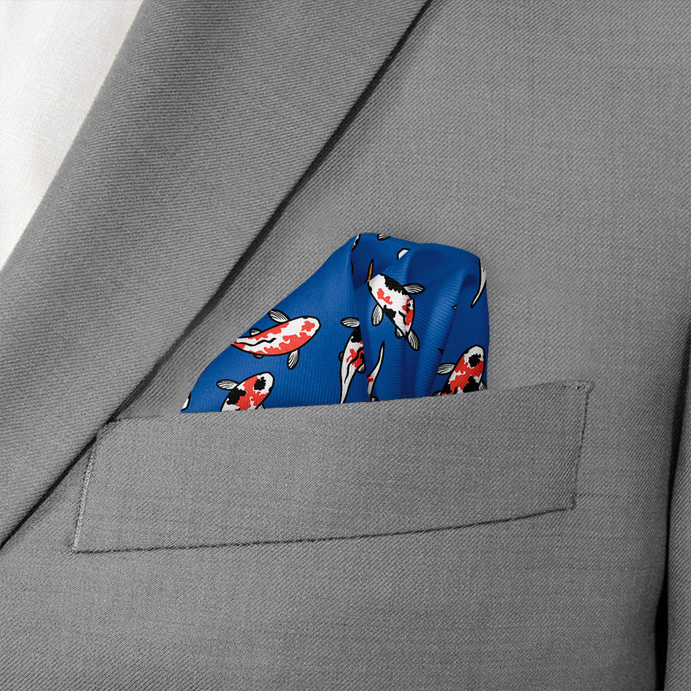Koi Fish Pocket Square - Wave Fold - Knotty Tie Co.
