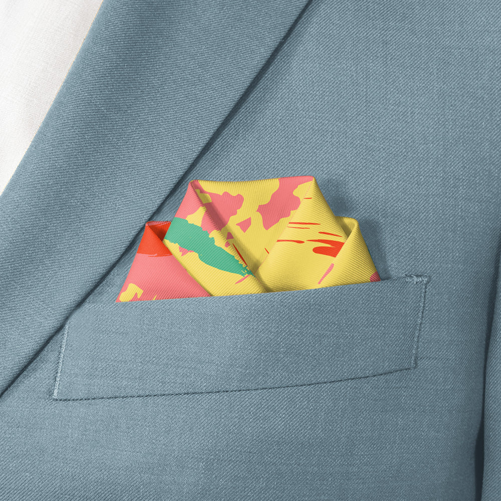La Splash Pocket Square - Scalloped Fold - Knotty Tie Co.