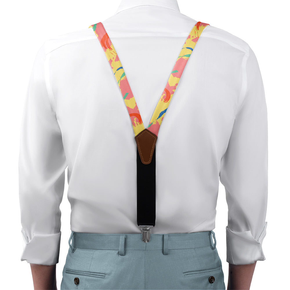 La Splash Suspenders - On Model Front View - Knotty Tie Co.