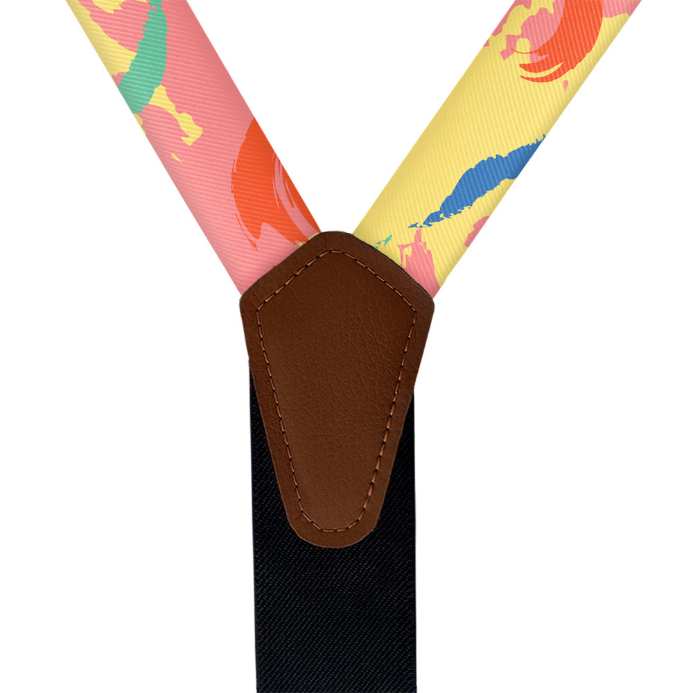 La Splash Suspenders - Vegan Leather Y-Back - Knotty Tie Co.