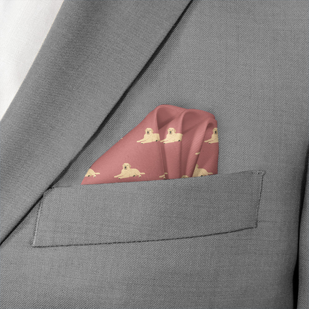 Labrador Retriever Pocket Square - Wave Fold - Knotty Tie Co.