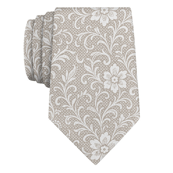 Lacework Floral Necktie - Rolled - Knotty Tie Co.
