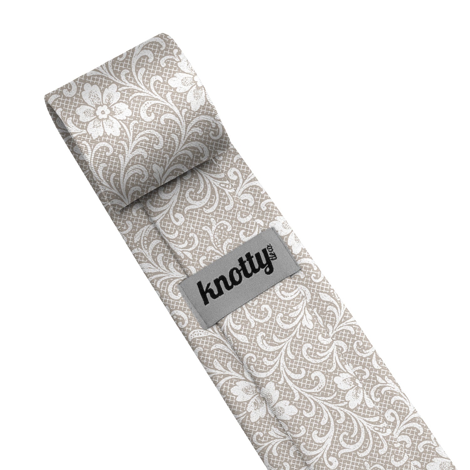 Lacework Floral Necktie - Tag - Knotty Tie Co.
