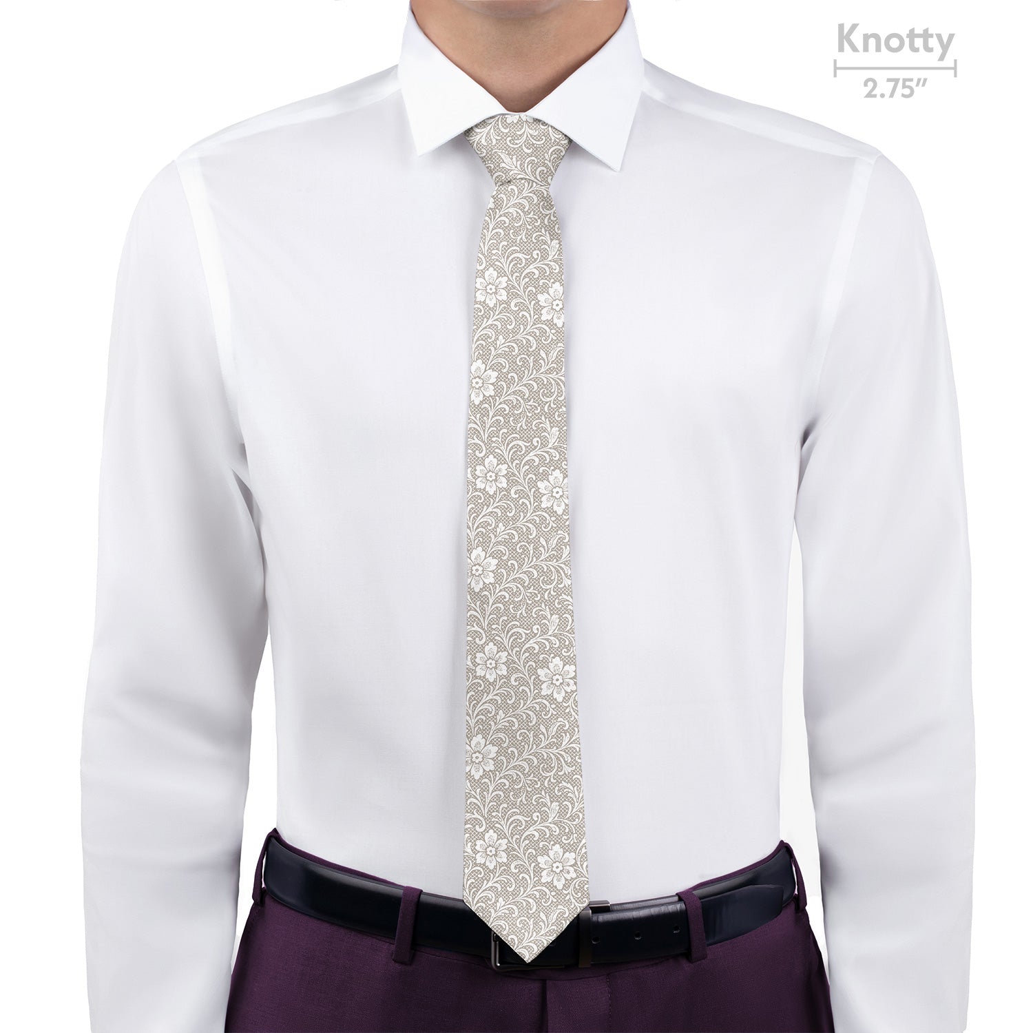 Lacework Floral Necktie - Knotty - Knotty Tie Co.