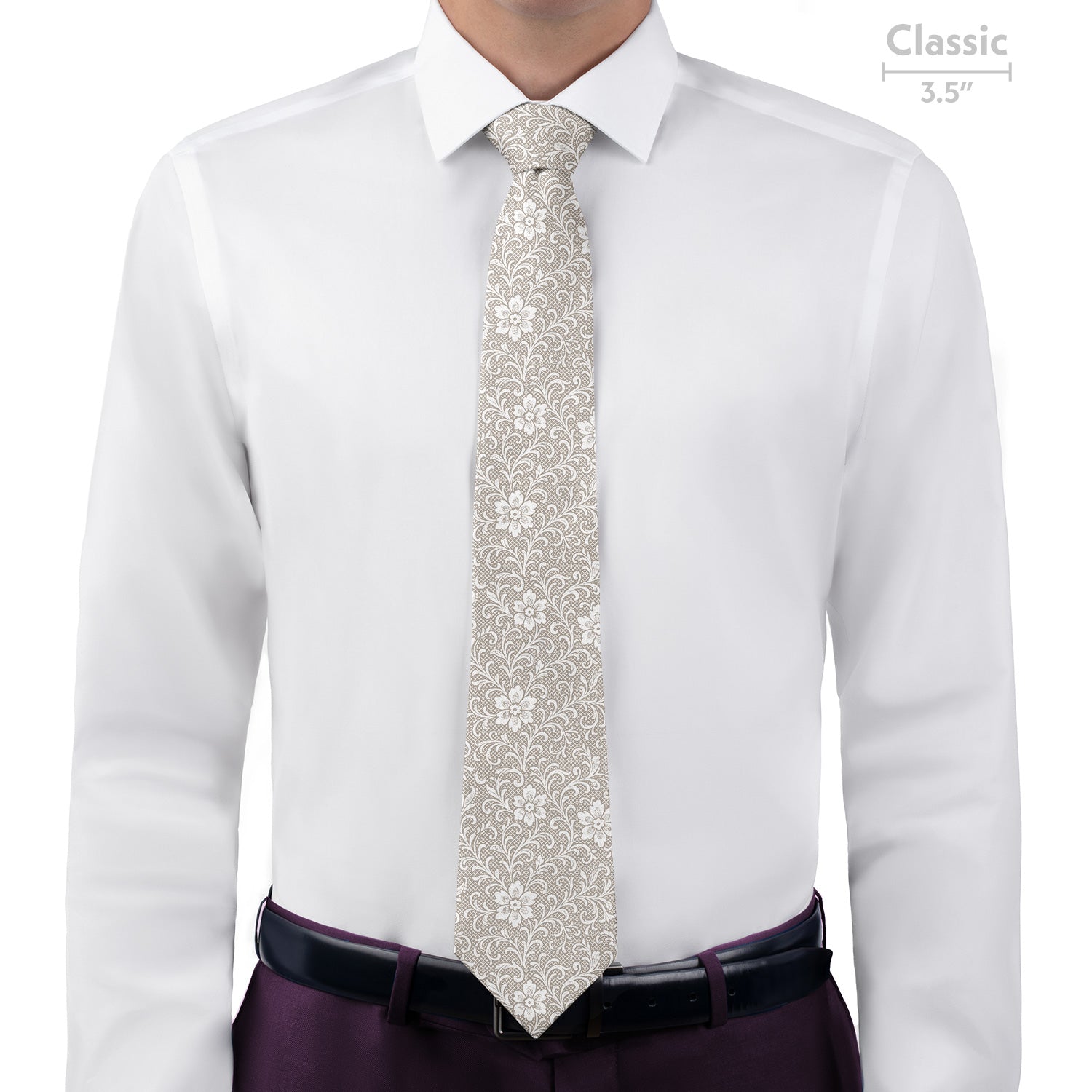 Lacework Floral Necktie - Classic  - Knotty Tie Co.