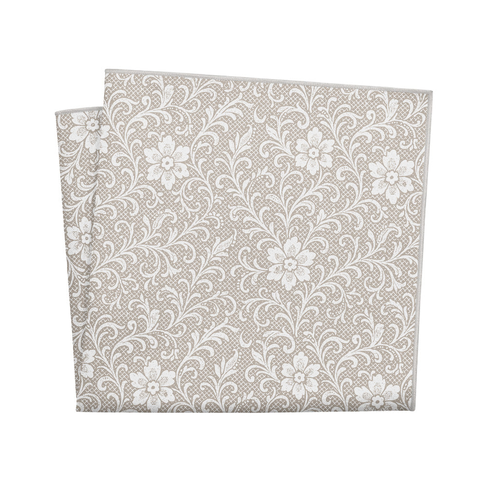 Lacework Floral Pocket Square - 12" Square - Knotty Tie Co.
