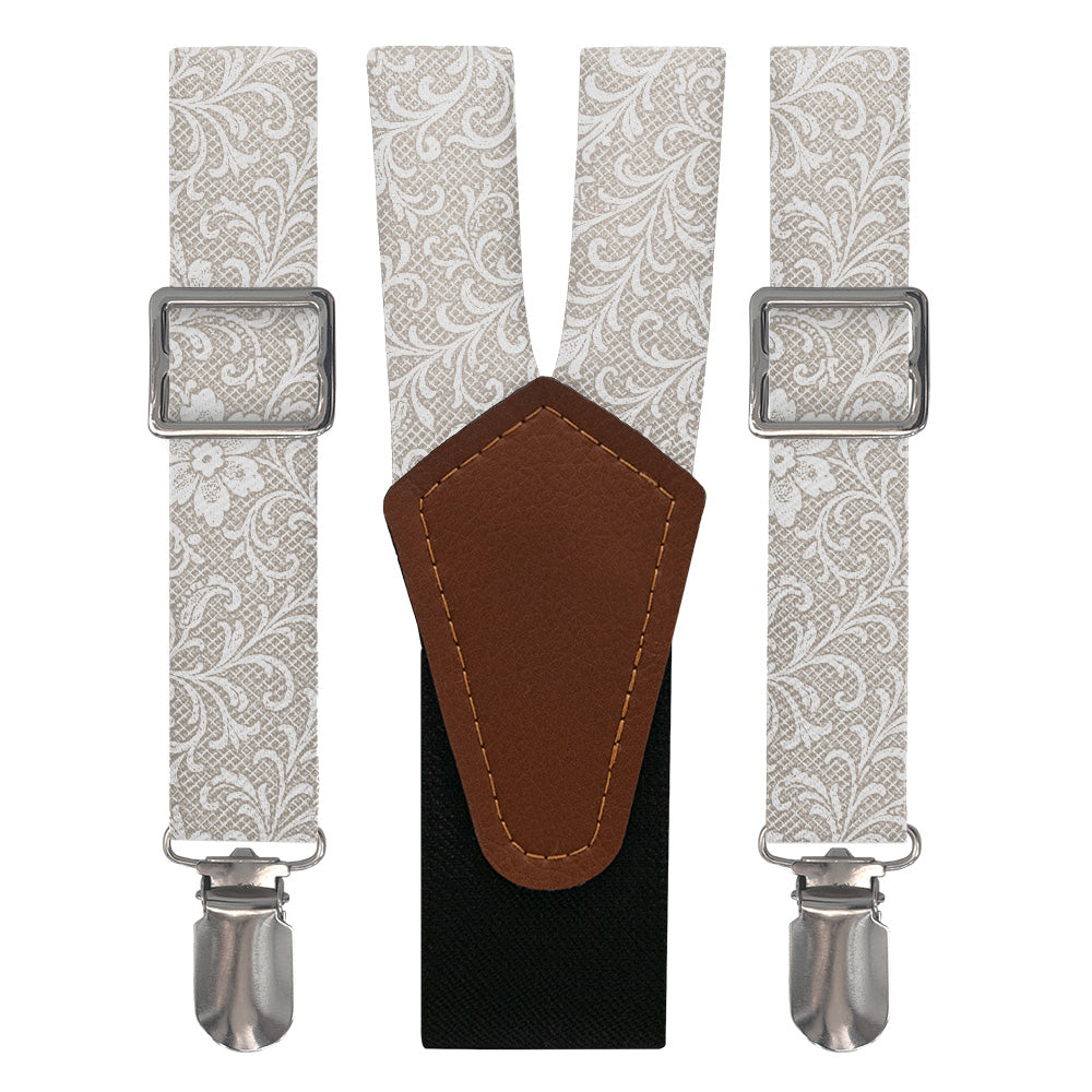 Lacework Floral Suspenders - Main View - Knotty Tie Co.