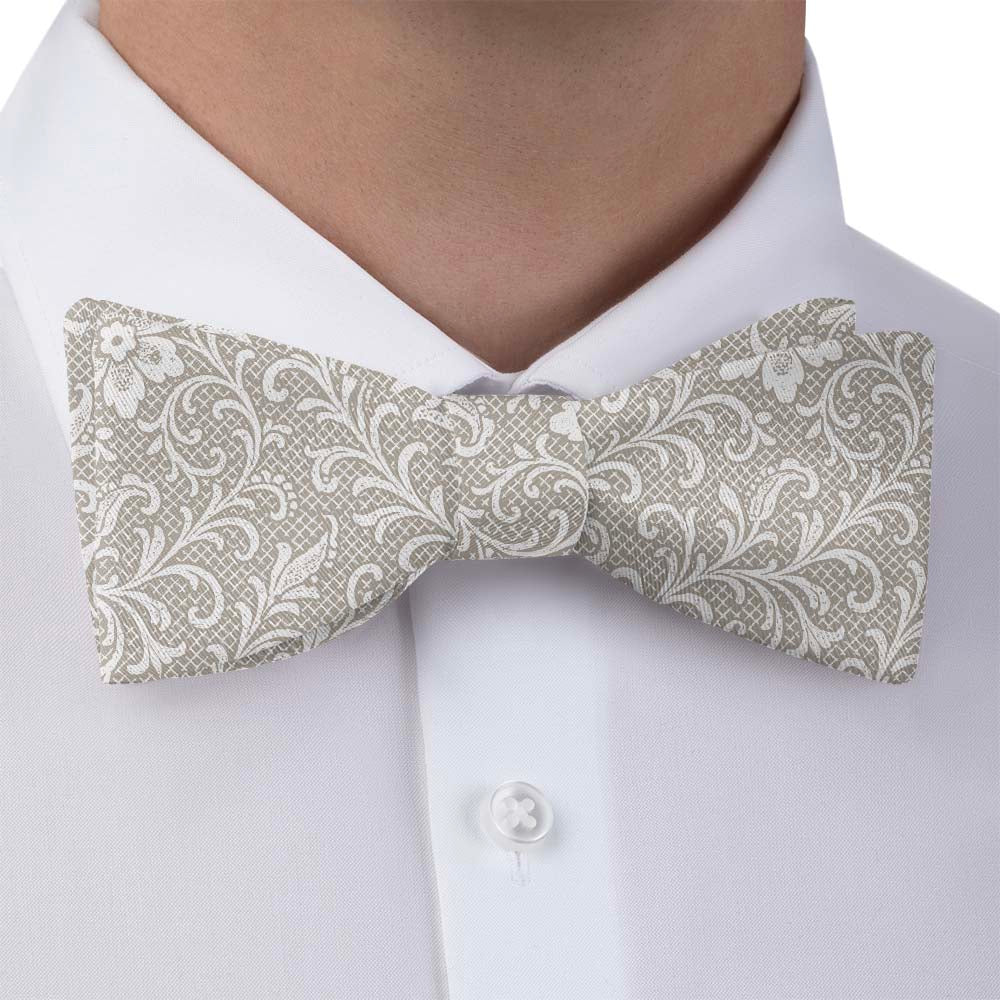 Lacework Floral Bow Tie - Bow Tie with Dress Shirt - Knotty Tie Co.