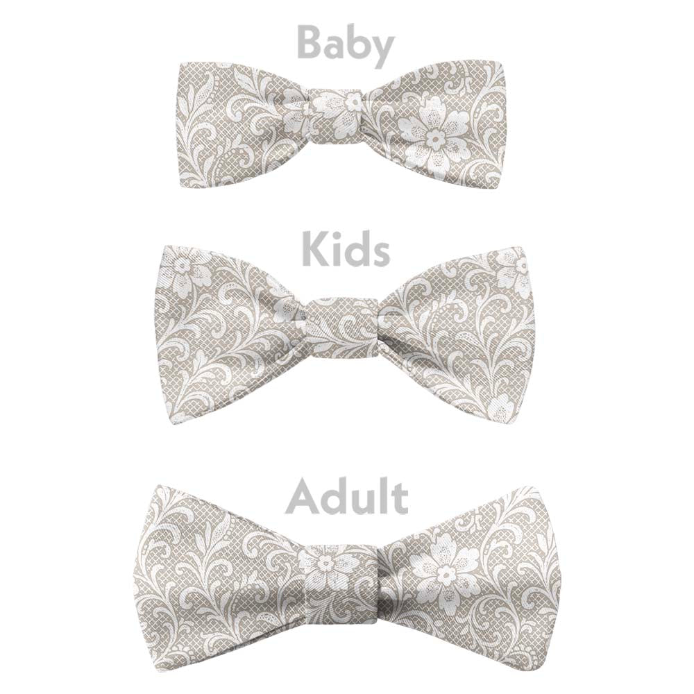Lacework Floral Bow Tie - Bow Sizes - Knotty Tie Co.