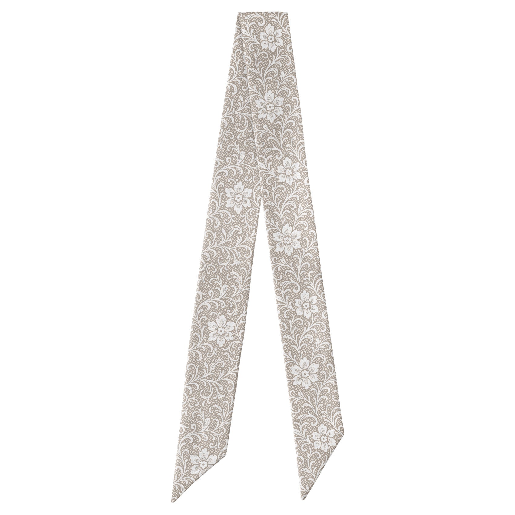 Lacework Floral Hair Scarf - Full View of Hair Scarf - Knotty Tie Co.