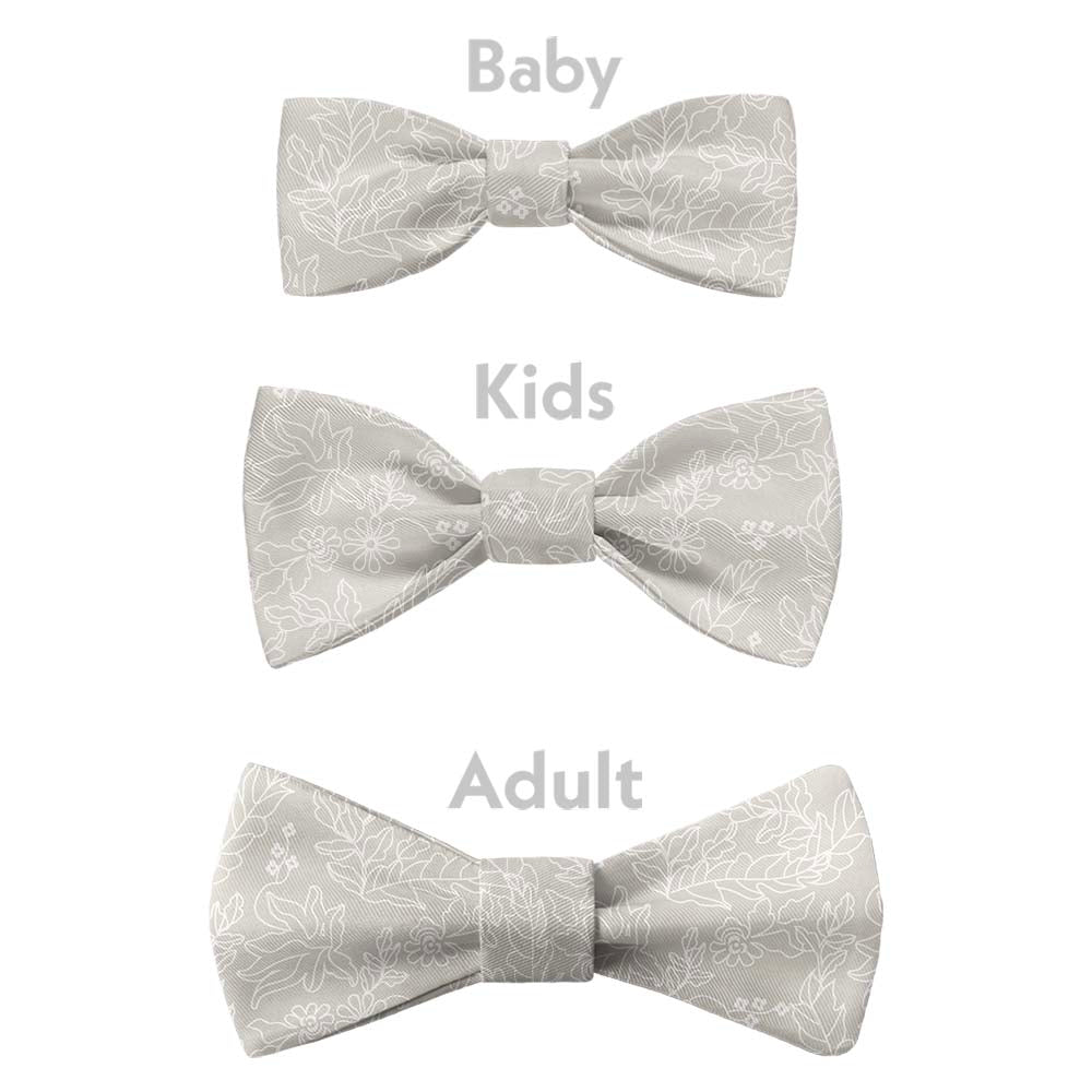 Lacey Floral Bow Tie - Bow Sizes - Knotty Tie Co.