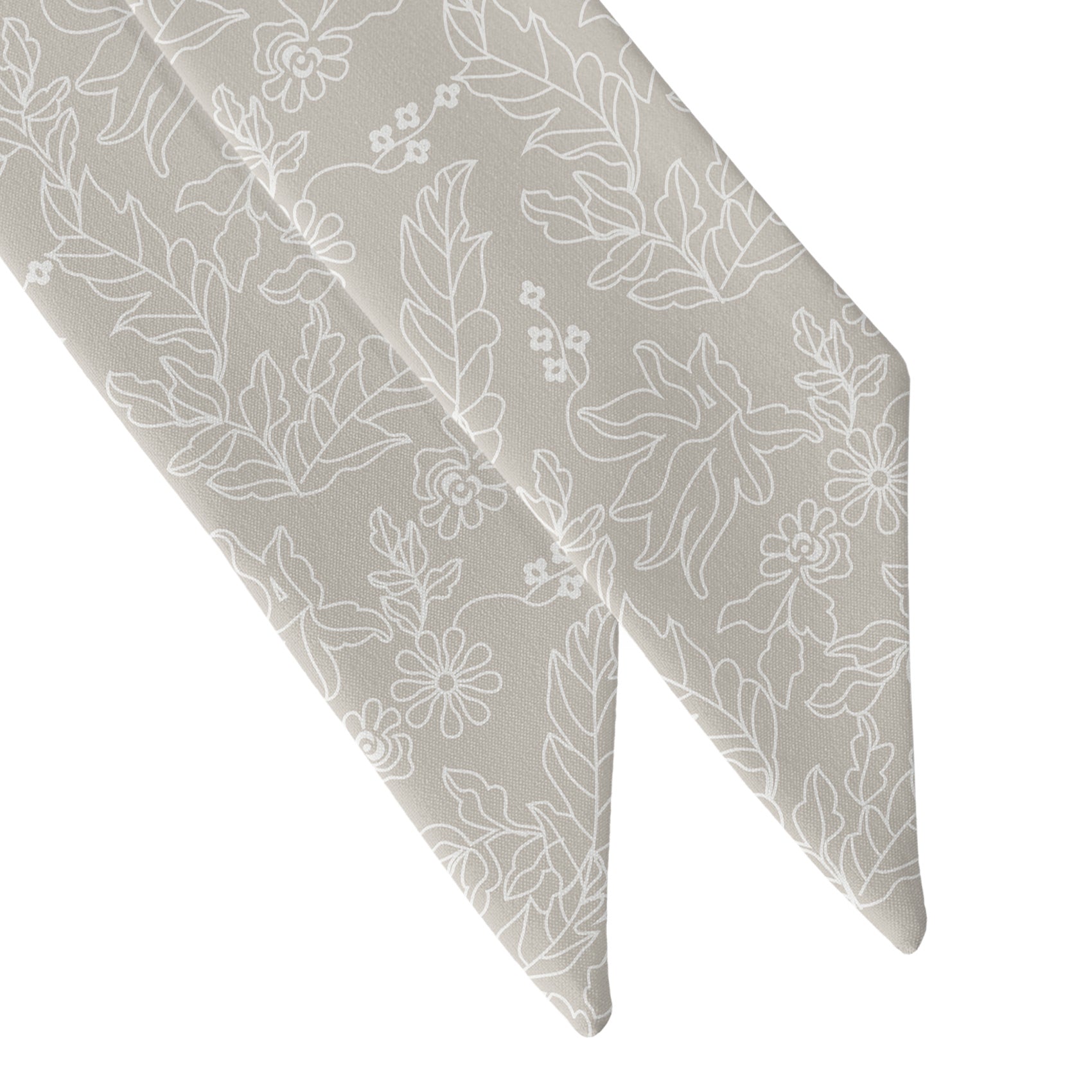 Lacey Floral Hair Scarf - Scarf Tapered Ends - Knotty Tie Co.