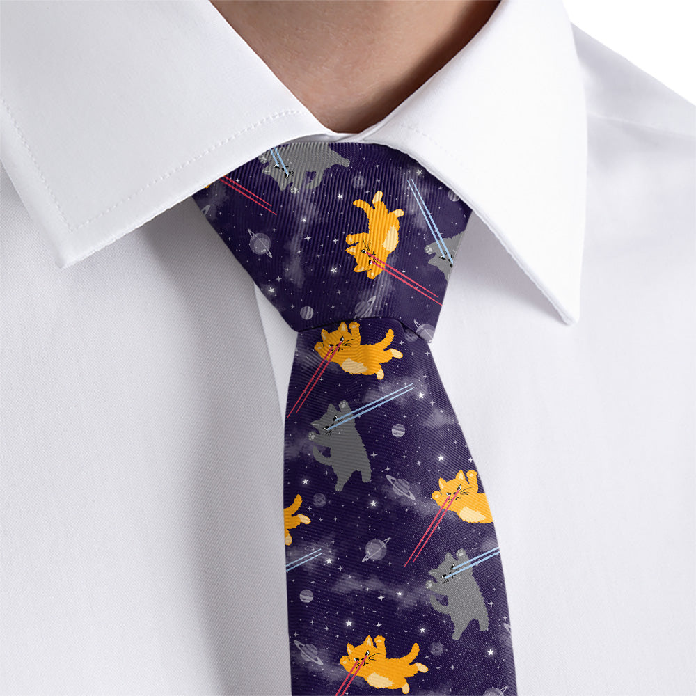 Laser Cats Necktie - Dress Shirt - Knotty Tie Co.