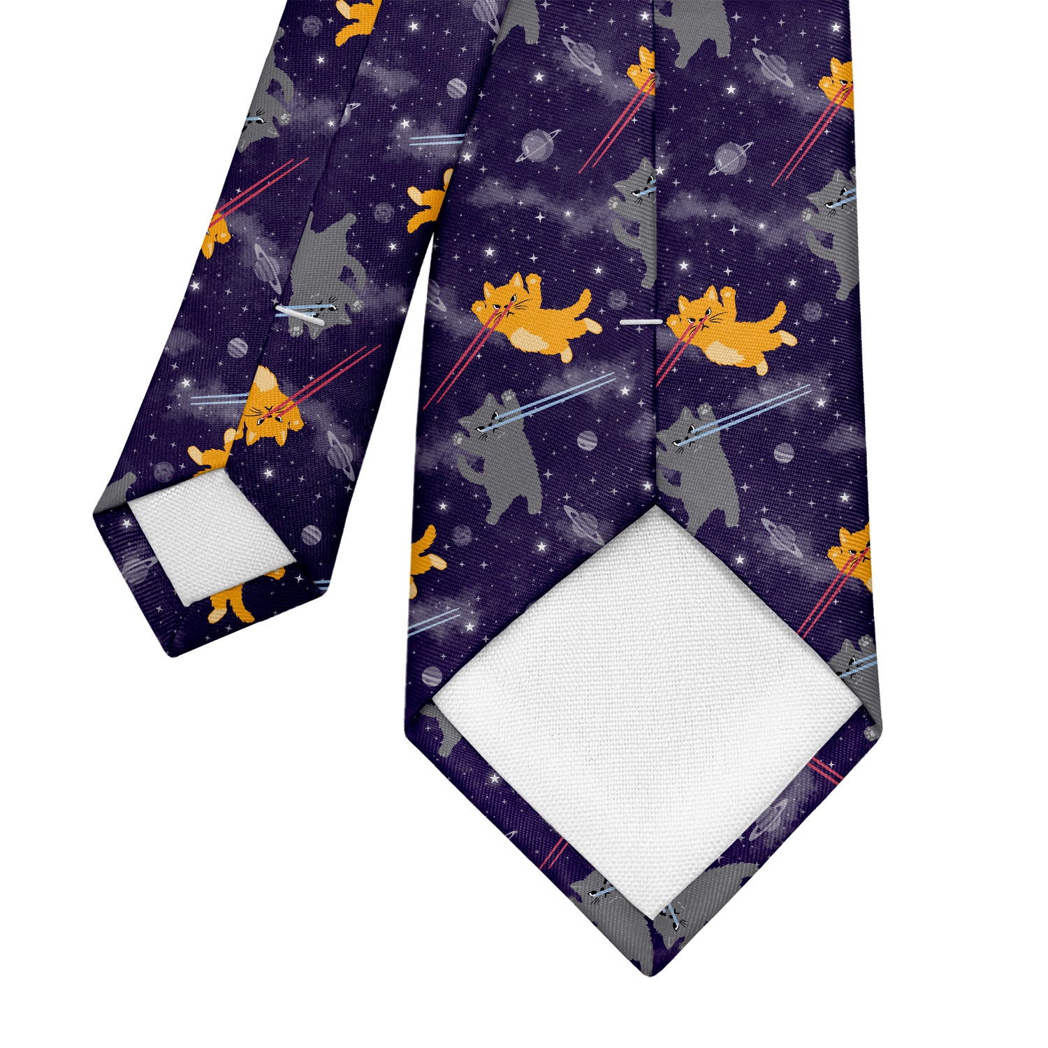 Laser Cats Necktie - Tipping - Knotty Tie Co.
