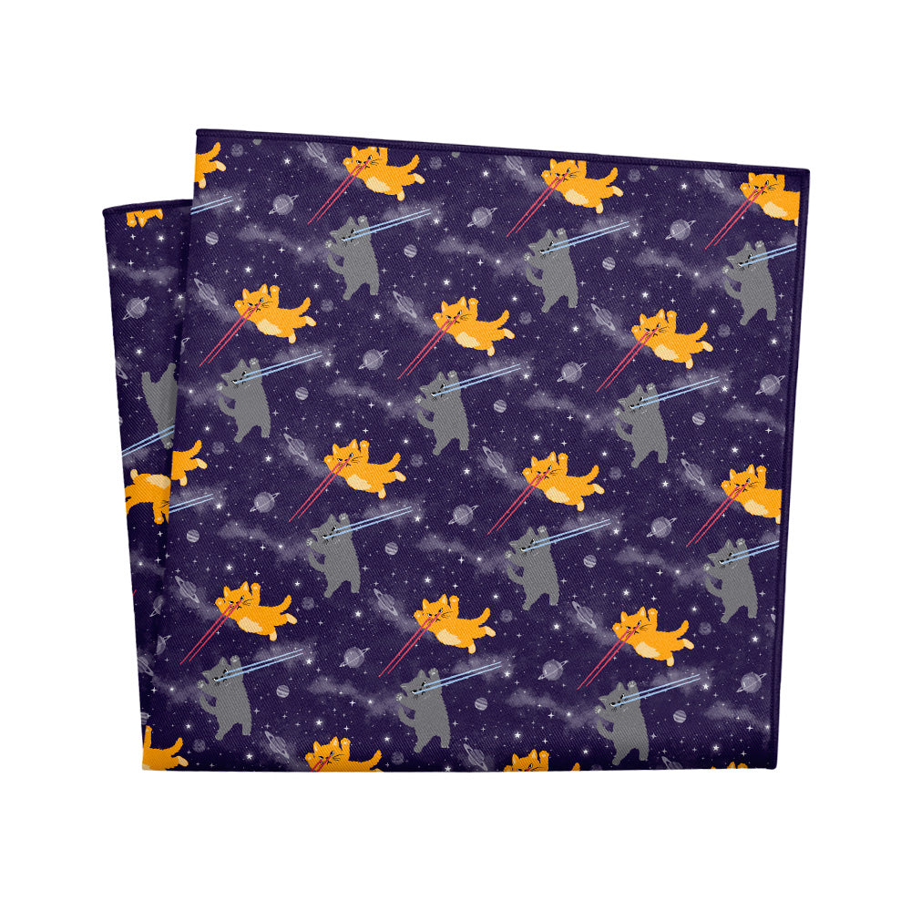Laser Cats Pocket Square - 12" Square - Knotty Tie Co.