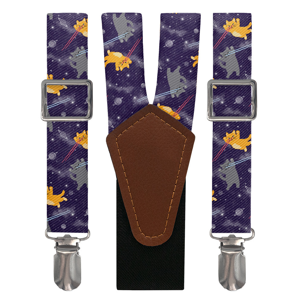 Laser Cats Suspenders - Main View - Knotty Tie Co.