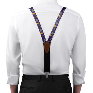 Laser Cats Suspenders - On Model Front View - Knotty Tie Co.