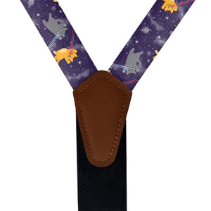 Laser Cats Suspenders - Vegan Leather Y-Back - Knotty Tie Co.