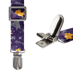 Laser Cats Suspenders - Hardware and Strap - Knotty Tie Co.