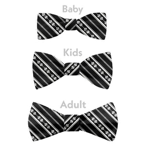Laurel Stripe Bow Tie - Bow Sizes - Knotty Tie Co.