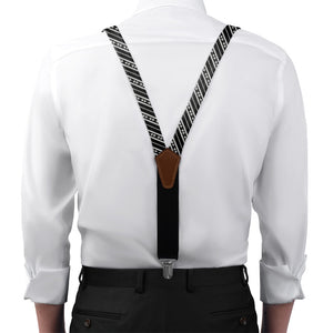 Laurel Stripe Suspenders - On Model Front View - Knotty Tie Co.
