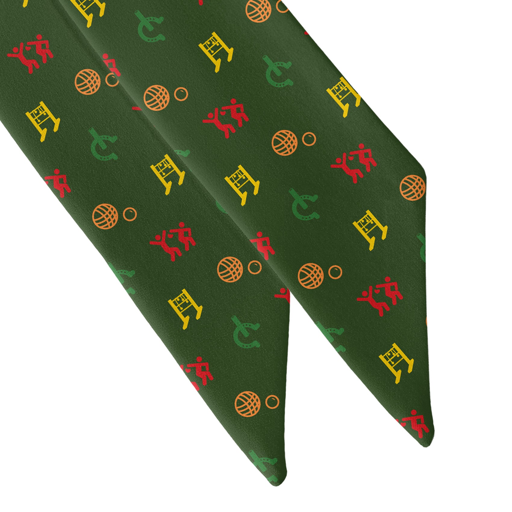 Lawn Games With Friends Hair Scarf - Scarf Tapered Ends - Knotty Tie Co.
