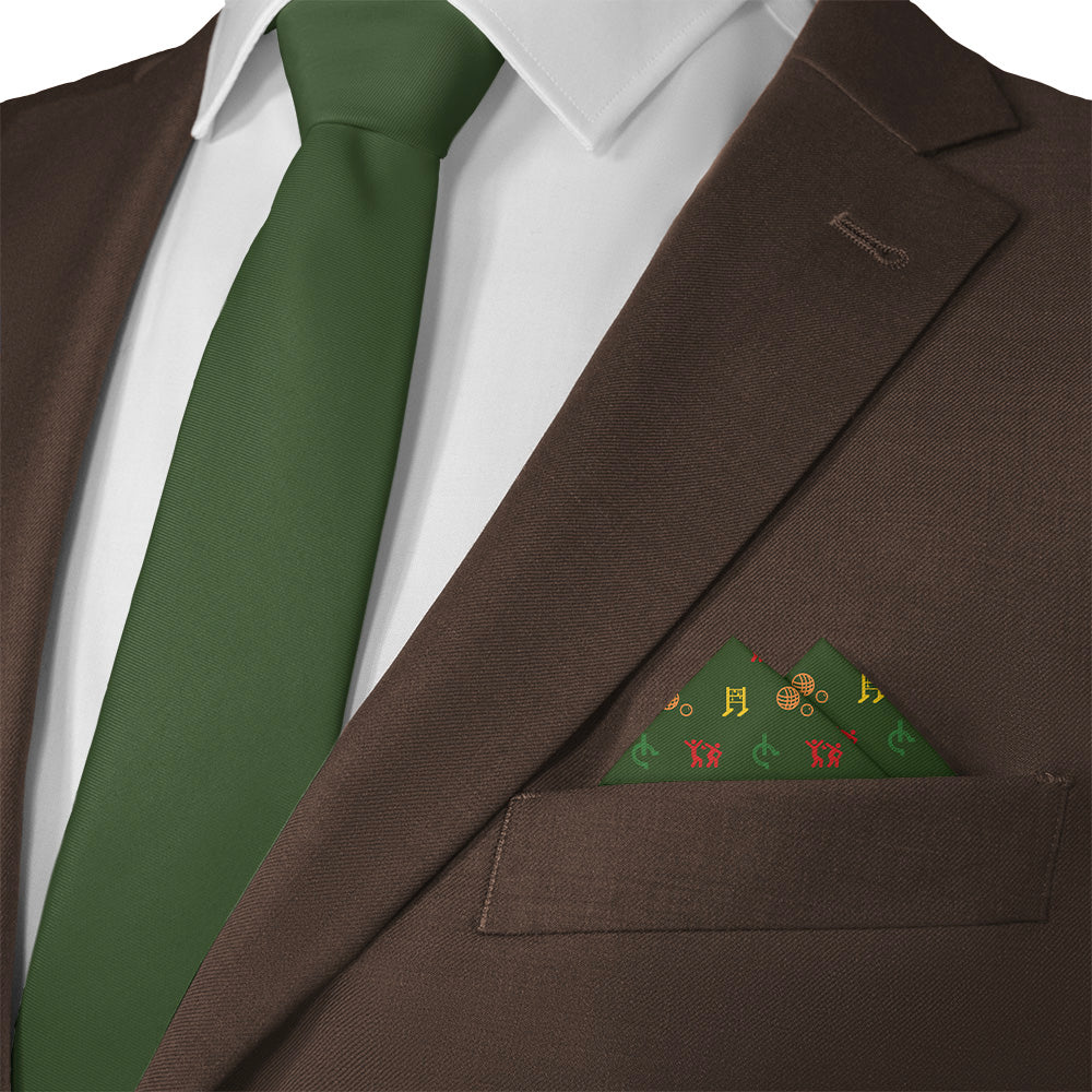 Lawn Games With Friends Pocket Square - Matching Necktie- Knotty Tie Co.