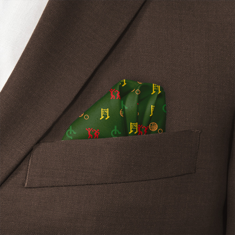 Lawn Games With Friends Pocket Square - Wave Fold - Knotty Tie Co.