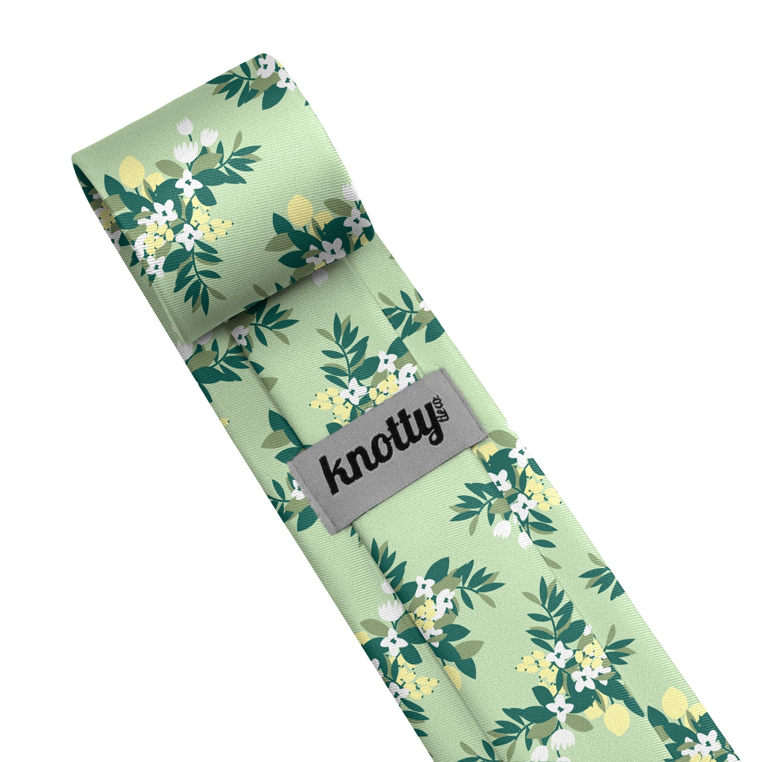 Lemon Blossom Necktie - Tag - Knotty Tie Co.