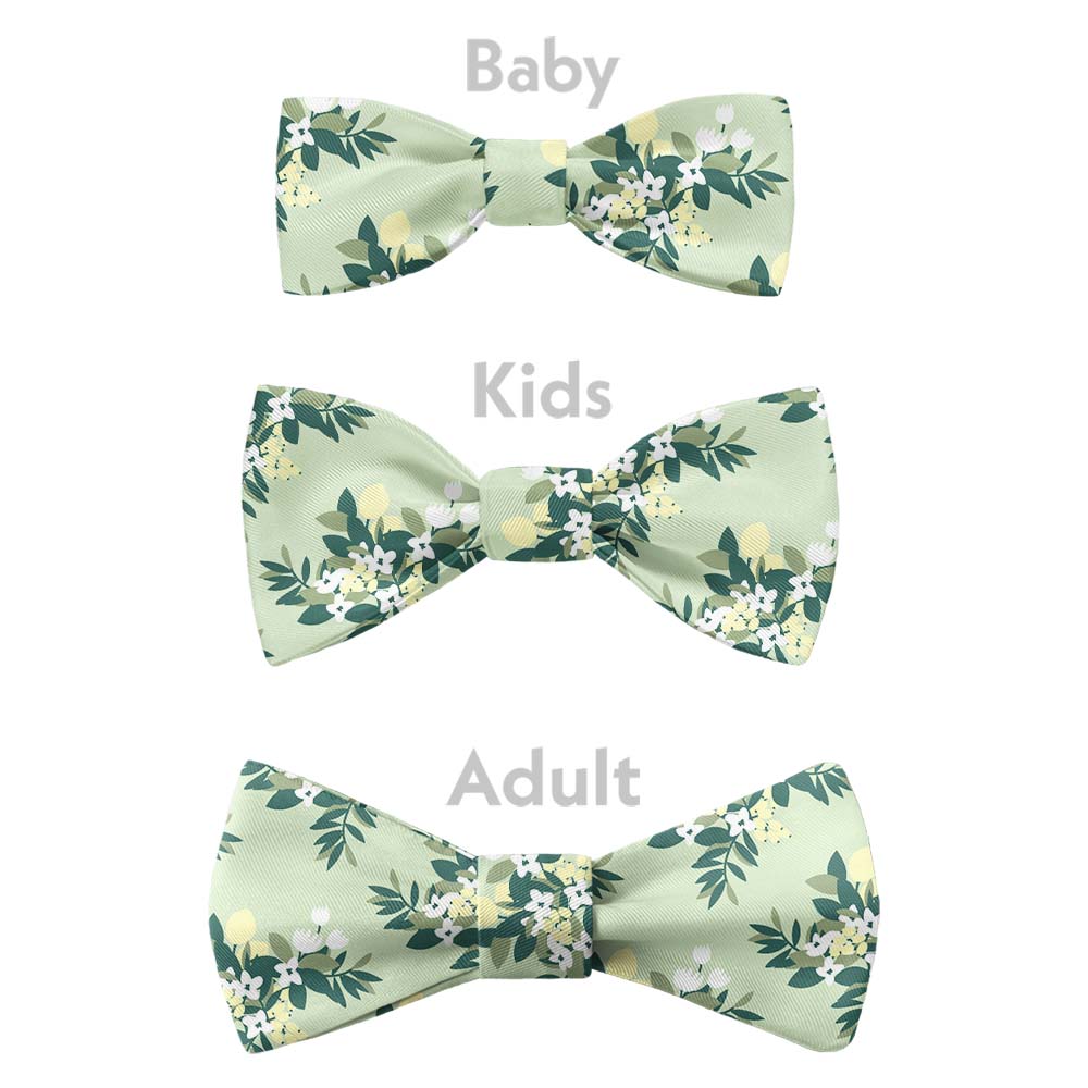 Lemon Blossom Bow Tie - Bow Sizes - Knotty Tie Co.