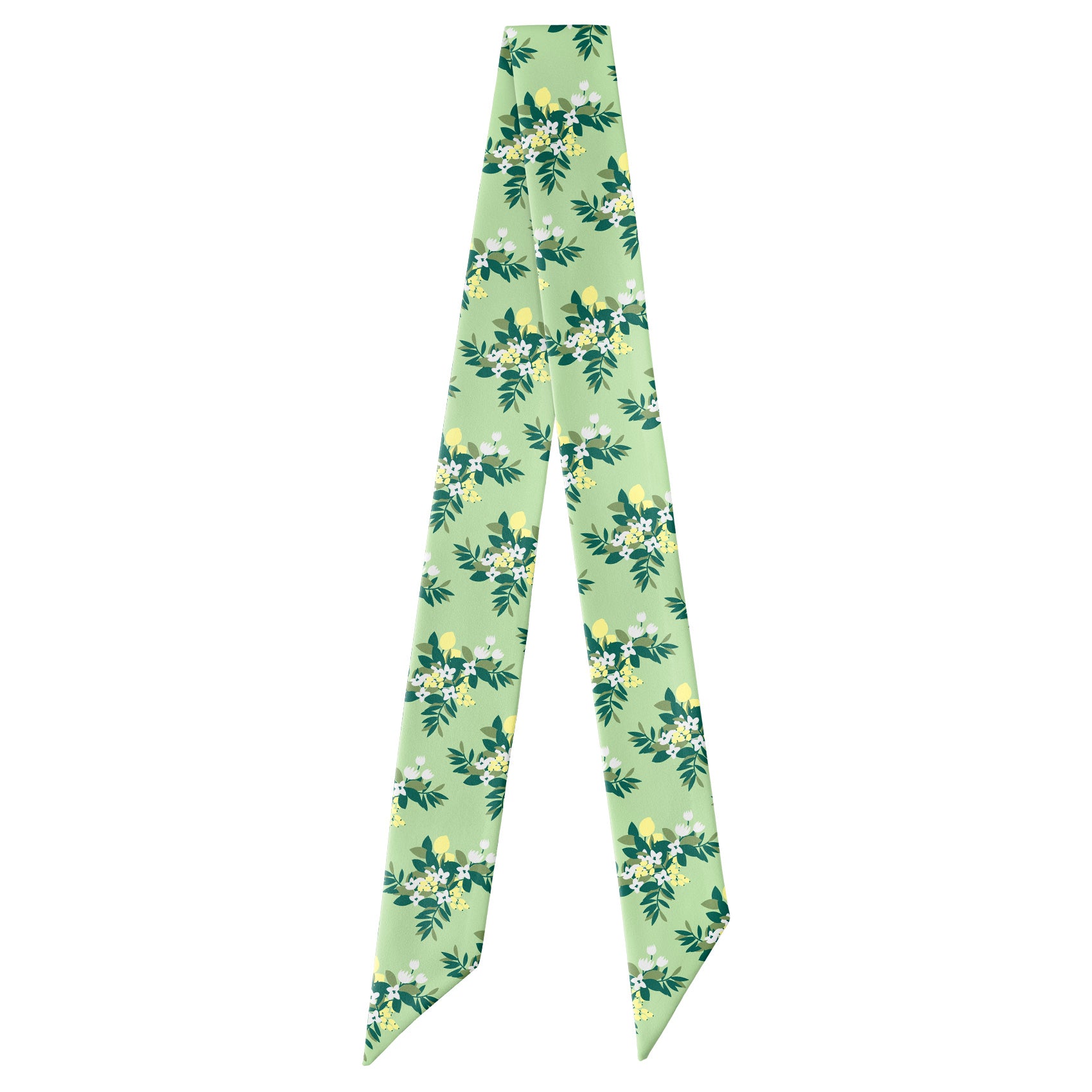 Lemon Blossom Hair Scarf - Full View of Hair Scarf - Knotty Tie Co.