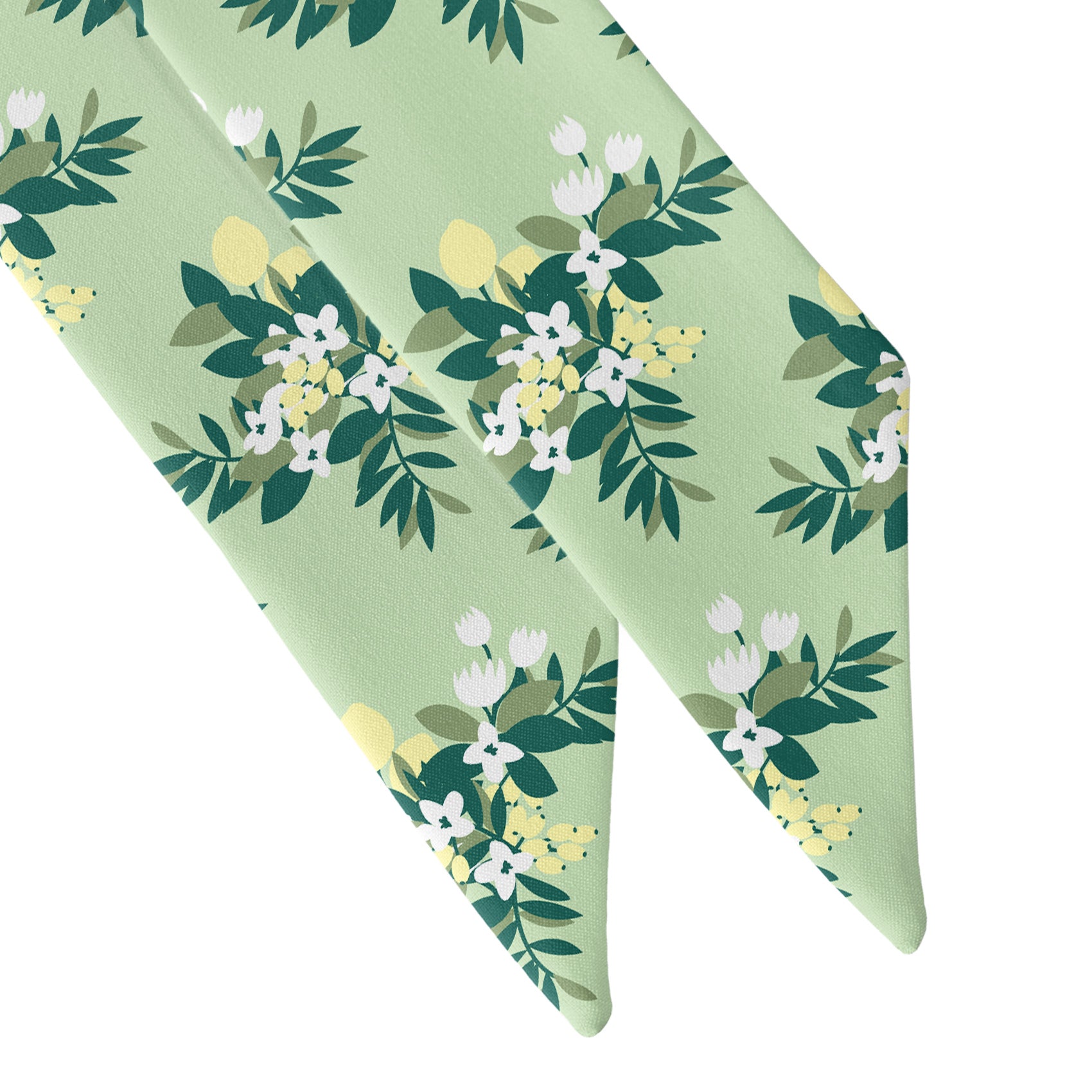 Lemon Blossom Hair Scarf - Scarf Tapered Ends - Knotty Tie Co.