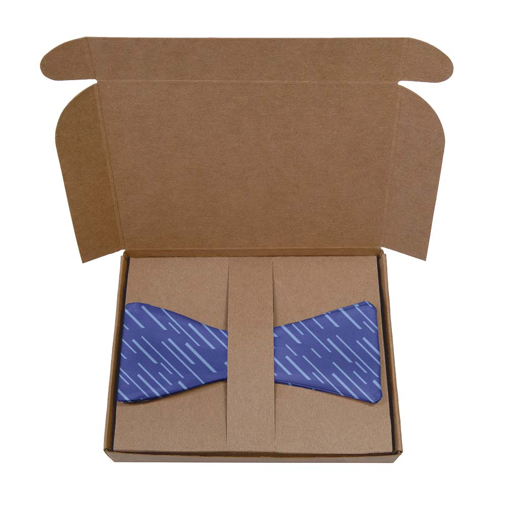 Lightspeed Geometric Bow Tie- Kraft Gift Box Packaging - Knotty Tie Co.