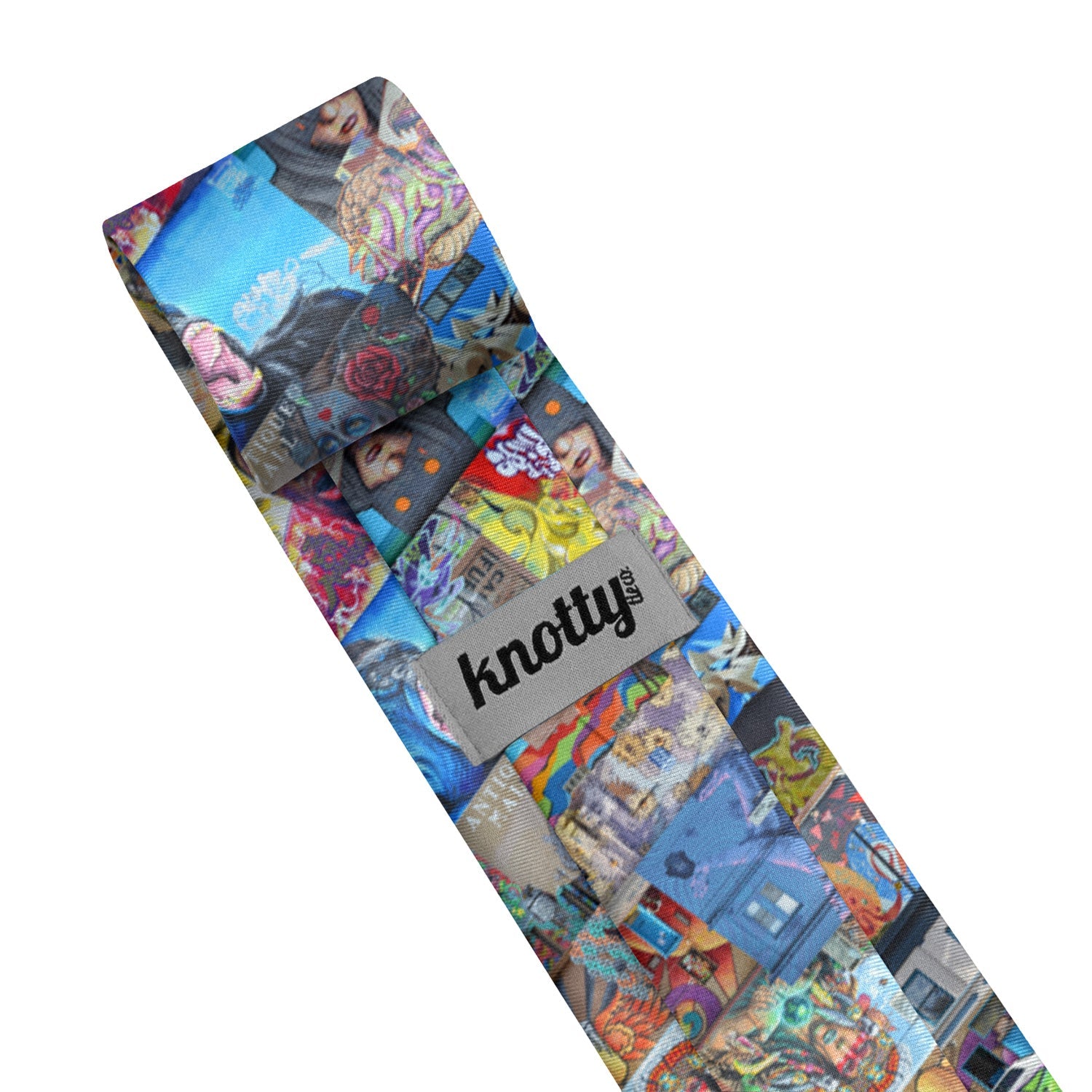 Lincoln Park Street Art Necktie - Tag - Knotty Tie Co.