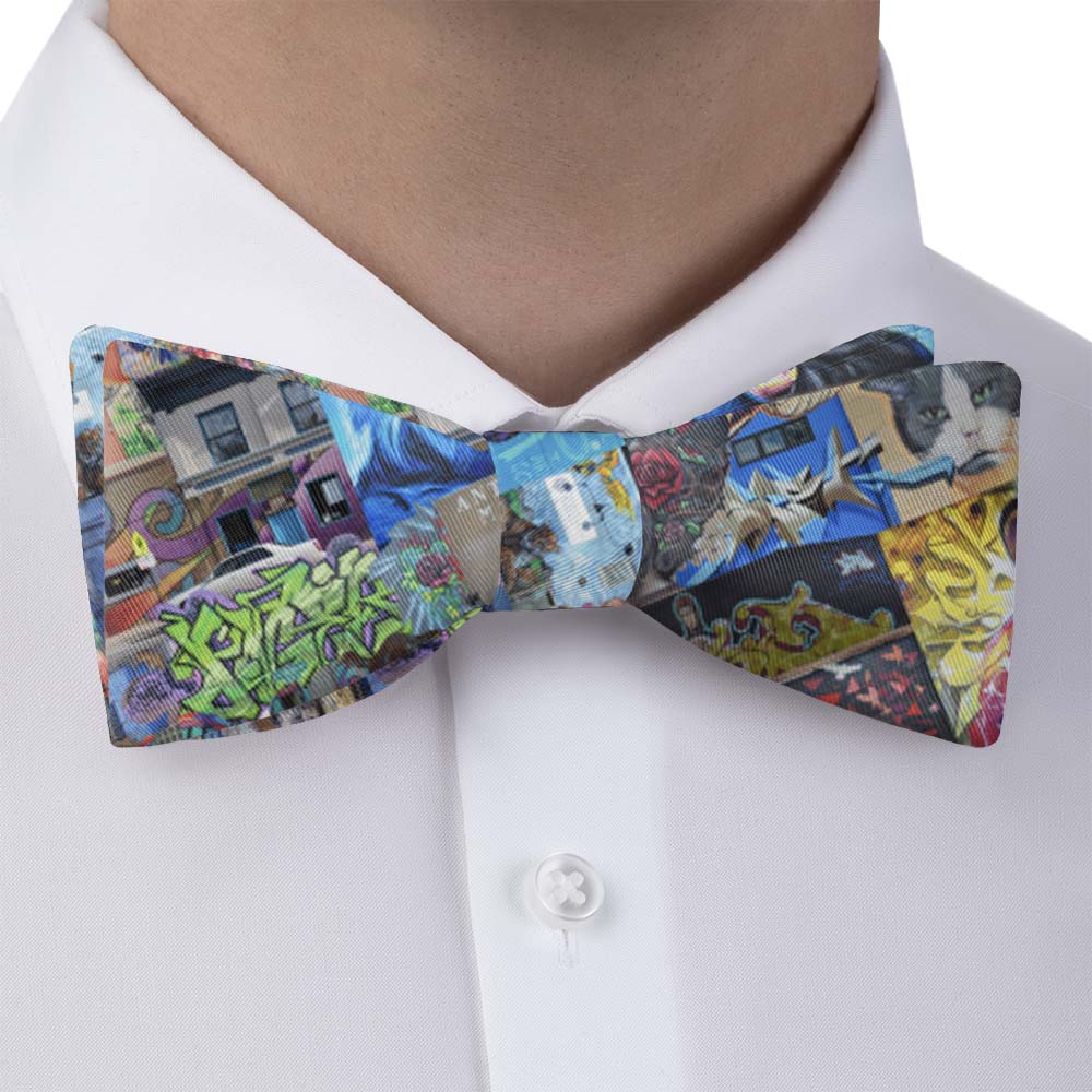 Lincoln Park Street Art Bow Tie - Bow Tie with Dress Shirt - Knotty Tie Co.