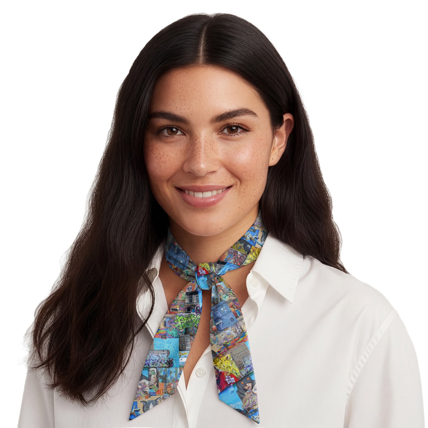 Lincoln Park Street Art Hair Scarf - Neck Scarves - Knotty Tie Co.