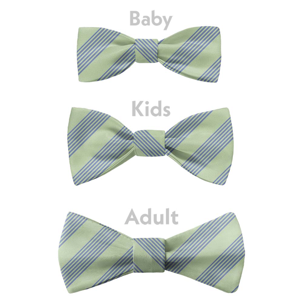Lincoln Stripe Bow Tie - Bow Sizes - Knotty Tie Co.