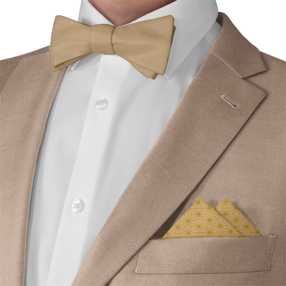 Link Geometric Pocket Square - Matching Bow Tie - Knotty Tie Co.
