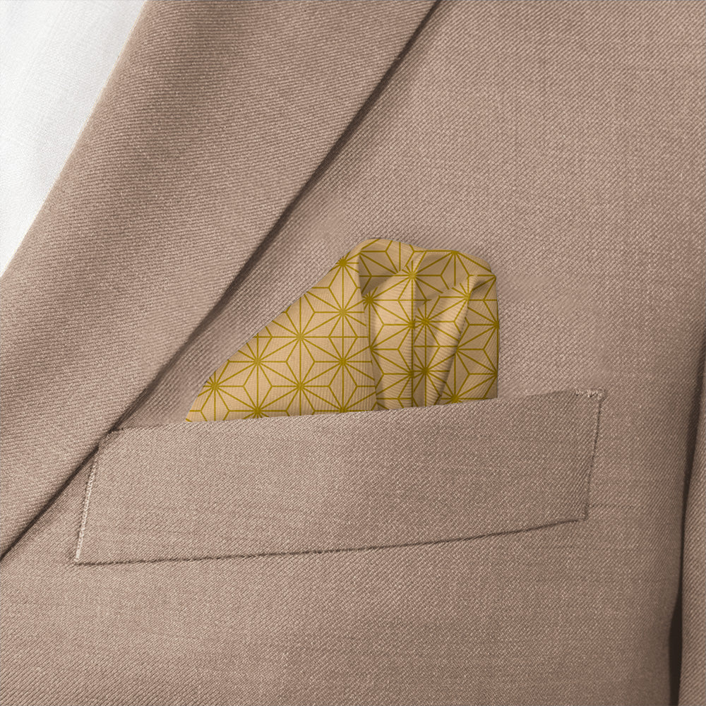 Link Geometric Pocket Square - Wave Fold - Knotty Tie Co.