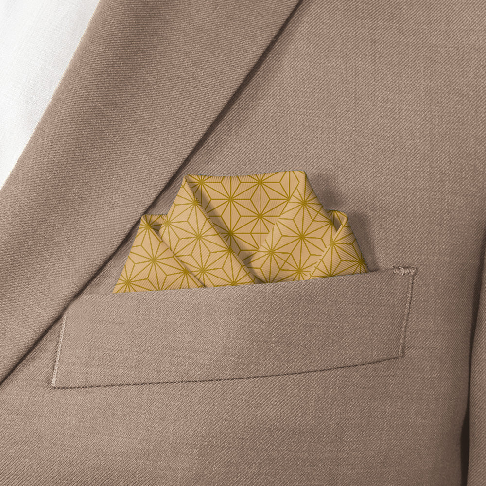 Link Geometric Pocket Square - Scalloped Fold - Knotty Tie Co.